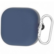 Samsung Galaxy Buds 4/Buds 4 Pro Siliconen Hoesje met Karabijnhaak - Donkerblauw