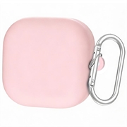 Samsung Galaxy Buds 4/Buds 4 Pro Siliconen Hoesje met Karabijnhaak - Roze