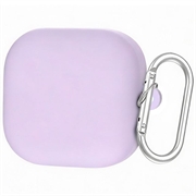 Samsung Galaxy Buds 4/Buds 4 Pro Siliconen Hoesje met Karabijnhaak - Paars