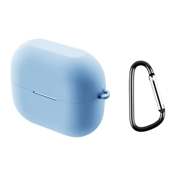 Samsung Galaxy Buds3/Buds3 Pro Siliconen Hoesje met Karabijnhaak - Blauw