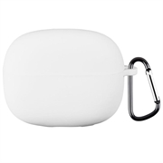Xiaomi Redmi Buds 8 Pro Siliconen Hoesje met Karabijnhaak - Wit
