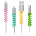 Silicone Spiral Cord and Cable Protector / Organizer - 4 St.