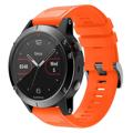 Siliconen Band - Garmin Fenix 6 GPS/6 Pro GPS/5/5 Plus - Oranje