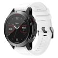 Siliconen Band - Garmin Fenix 6 GPS/6 Pro GPS/5/5 Plus - Wit