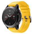 Siliconen Band - Garmin Fenix 6 GPS/6 Pro GPS/5/5 Plus - Geel