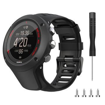 Siliconen band voor Suunto Ambit3 Peak/Sport/Vertical - Zwart