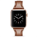 Apple Watch Series 9/8/SE (2022)/7/SE/6/5/4/3/2/1 Slim Leder Bandje - 40mm, 38mm - Coffee