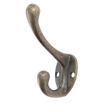Kleine antieke metalen hoedenhaken - 5 stuks. - Brons