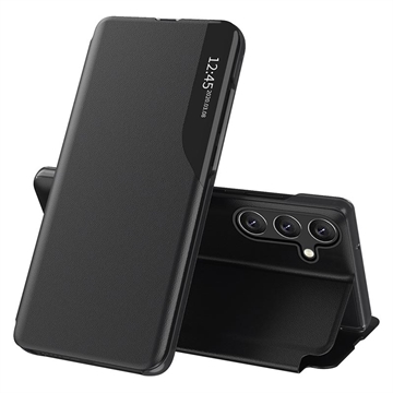 Samsung Galaxy S25 FE Smart Clear View Flip Hoesje - Zwart