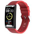 Slimme fitnesstracker met bloedsuikermeting TK70 - Rood
