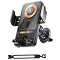 Smart Sensor Auto Telefoonhouder / 15W Draadloze Lader - Zwart