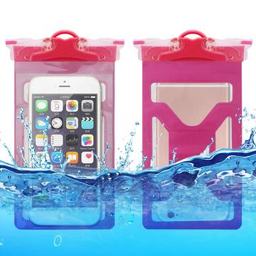 Zachte PVC universele IPX8 waterdichte hoes - 6.5" - Hot Pink