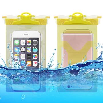 Zachte PVC universele IPX8 waterdichte hoes - 6.5" - Geel