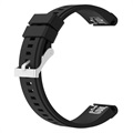 Garmin Fenix 5X/Fenix 3 HR/Quatix 3/D2 Soft Siliconen Band - Zwart