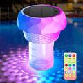Drijvend zwembadlicht op zonne-energie met desinfectiebox en RGB LED's