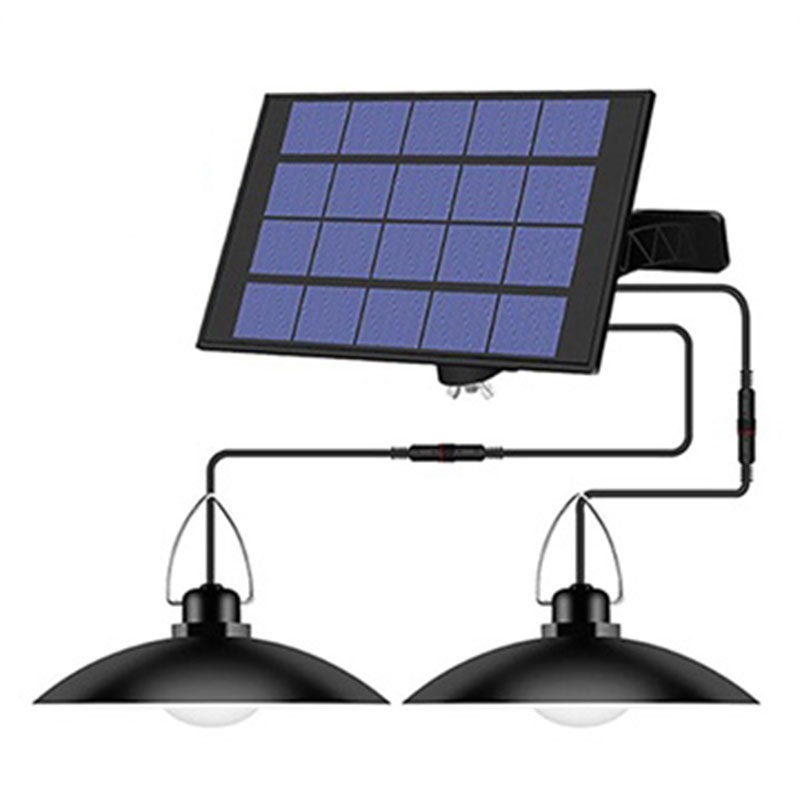 Elektropositief kas kiezen Zonne-energie Hangende LED-Verlichting met Verlengsnoer - 2-Koppen