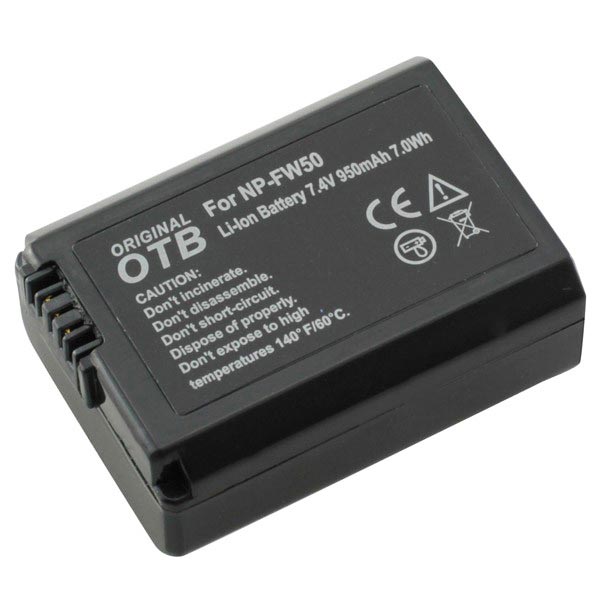 Sony NP-FW50 Batterij - Alpha 7S, a6000, a5100, 950mAh