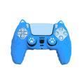 Sony PlayStation 5 DualSense-hoesje van siliconen met kattenoren en duimkussentjes - Babyblauw