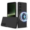 Sony Xperia 1 V Liquid Siliconen Hoesje - MagSafe Compatibel - Zwart