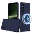 Sony Xperia 1 V Liquid Siliconen Hoesje - MagSafe Compatibel - Donkerblauw