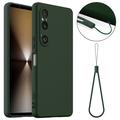 Sony Xperia 1 VI Liquid Siliconen Hoesje - MagSafe Compatibel - Donkergroen