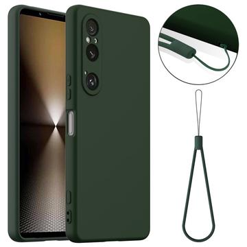 Sony Xperia 1 VI Liquid Siliconen Hoesje - MagSafe Compatibel - Donkergroen