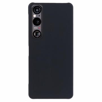 Sony Xperia 1 VI Geruberiseerd Kunststof Hoesje - Zwart