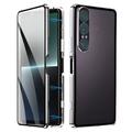 Sony Xperia 1 VII Magnetische hoesje met gehard glas - Zilver