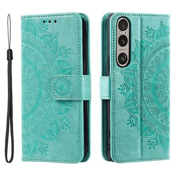 Sony Xperia 1 VII Mandala Series Portemonnee-hoesje - Groen