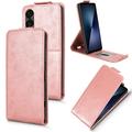 Sony Xperia 1 VII Verticale Flip Hoesje met standaard - Roségoud