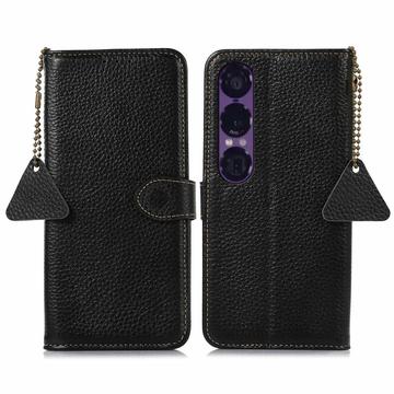 Sony Xperia 1 VII Leren Portemonnee Hoesje met RFID