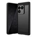 Sony Xperia 1 VIII Geborsteld TPU Hoesje - Koolstofvezel