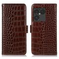 Sony Xperia 1 VIII Crocodile Series Wallet Leren Hoesje met RFID - Bruin