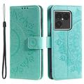 Sony Xperia 1 VIII Mandala-portemonneehoesje met polsbandje - mintgroen