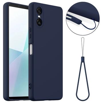 Sony Xperia 10 VI Liquid Siliconen Hoesje - MagSafe Compatibel - Donkerblauw