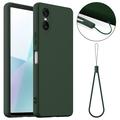 Sony Xperia 10 VI Liquid Siliconen Hoesje - MagSafe Compatibel - Donkergroen