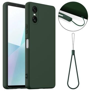 Sony Xperia 10 VI Liquid Siliconen Hoesje - MagSafe Compatibel - Donkergroen