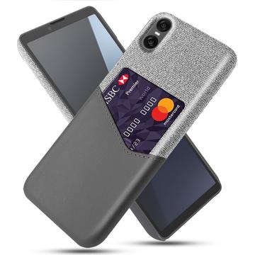 Sony Xperia 10 VII KSQ Hoesje met Kaartenzak - Grijs