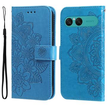 Sony Xperia 10 VII Mandala Series Portemonnee-hoesje - Blauw