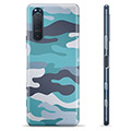 Sony Xperia 5 II TPU-hoesje - Blauw Camouflage