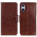 Sony Xperia 5 V Elegant Series Portemonnee Hoesje - Bruin