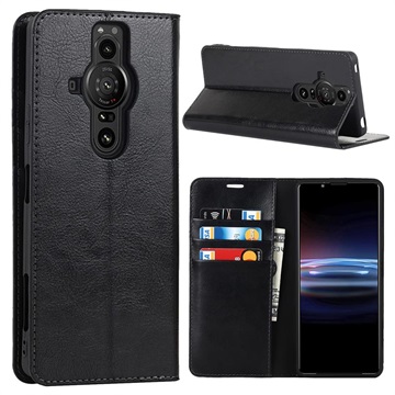 Sony Xperia Pro-I Leren Wallet Hoesje met Statief