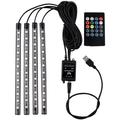 Sound-Activated interieur neon auto LED Strip Light - 4 stuks, 36 LED's