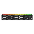 Geluidsactieve LED-ritmeklok met RGB - 30cm - Zwart