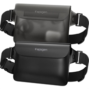 Spigen A620 Waterdichte Heuptas met Verstelbare Riem - 2 Stu. - Zwart / doorschijnend zwart