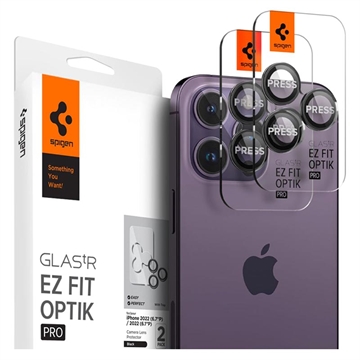 Spigen Glas.tR Ez Fit Optik Pro iPhone 14 Pro/14 Pro Max/15 Pro/15 Pro Max/16 Pro/16 Pro Max Lens Glazen Protector