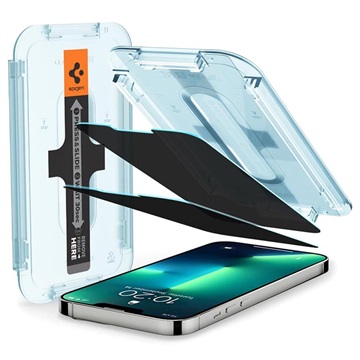 Spigen Glas.tR Ez Fit Privacy iPhone 13/13 Pro/14/16e Screenprotector - 2 St.