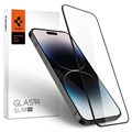 Spigen Glas.tR Slim HD iPhone 14 Pro Max Glazen Screenprotector - Zwart