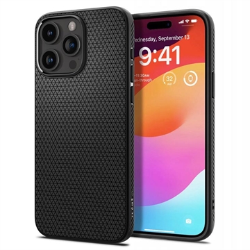 iPhone 15 Pro Spigen Liquid Air TPU Case - Zwart