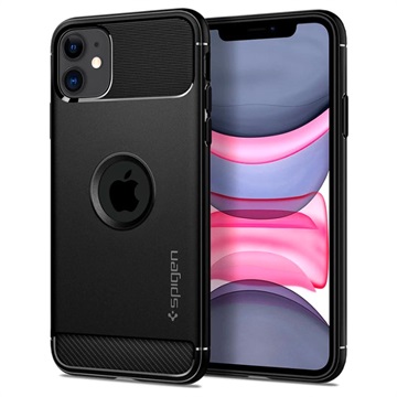 Spigen Rugged Armor iPhone 11 Cover - Zwart